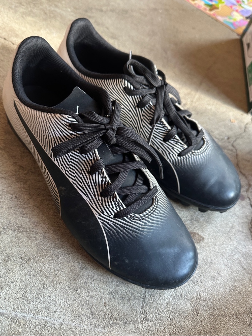 Puma Black & White Men's Athletic Soccer Cleats